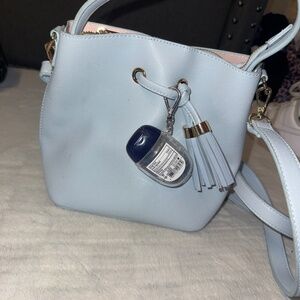 Baby blue purse